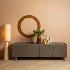 Woood Vloerlamp Syro Raffia Naturel 130xØ30cm Best