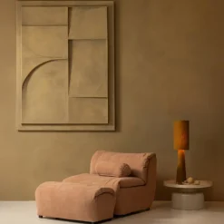 Woood 1-zits Baggy Geweven Chenille Oudroze