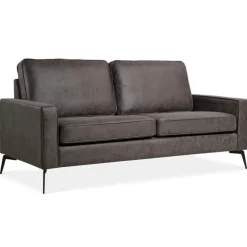 GM 2-Zits Bank Noa Microleder - Giga Meubel Antraciet Clearance