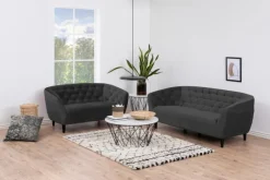 Giga Living 2-Zitsbank Nerio Vic - Donkergrijs Clearance