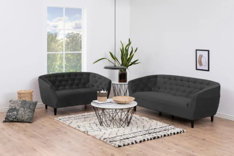 Giga Living 2-Zitsbank Nerio Vic - Donkergrijs Clearance